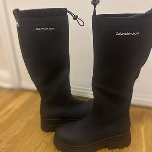 Calvin Klein Black Knee-High Boots